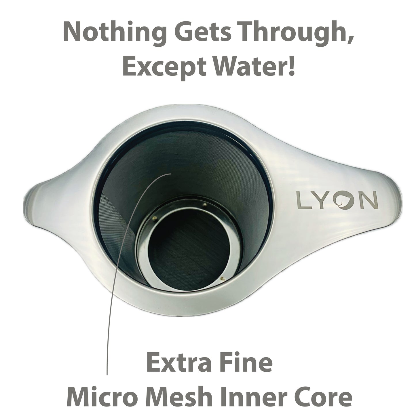 Lyon Extra Fine 304 Stainless Steel Tea Infuser with Double Wall Micro Mesh Inner Core